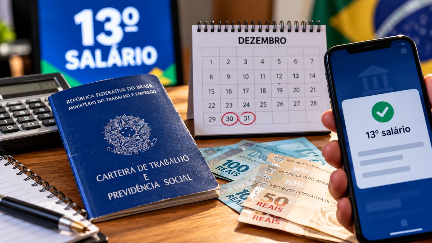 Primeira parcela do 13º salário de 2026 deve ser paga aos trabalhadores dentro do prazo previsto para novembro.