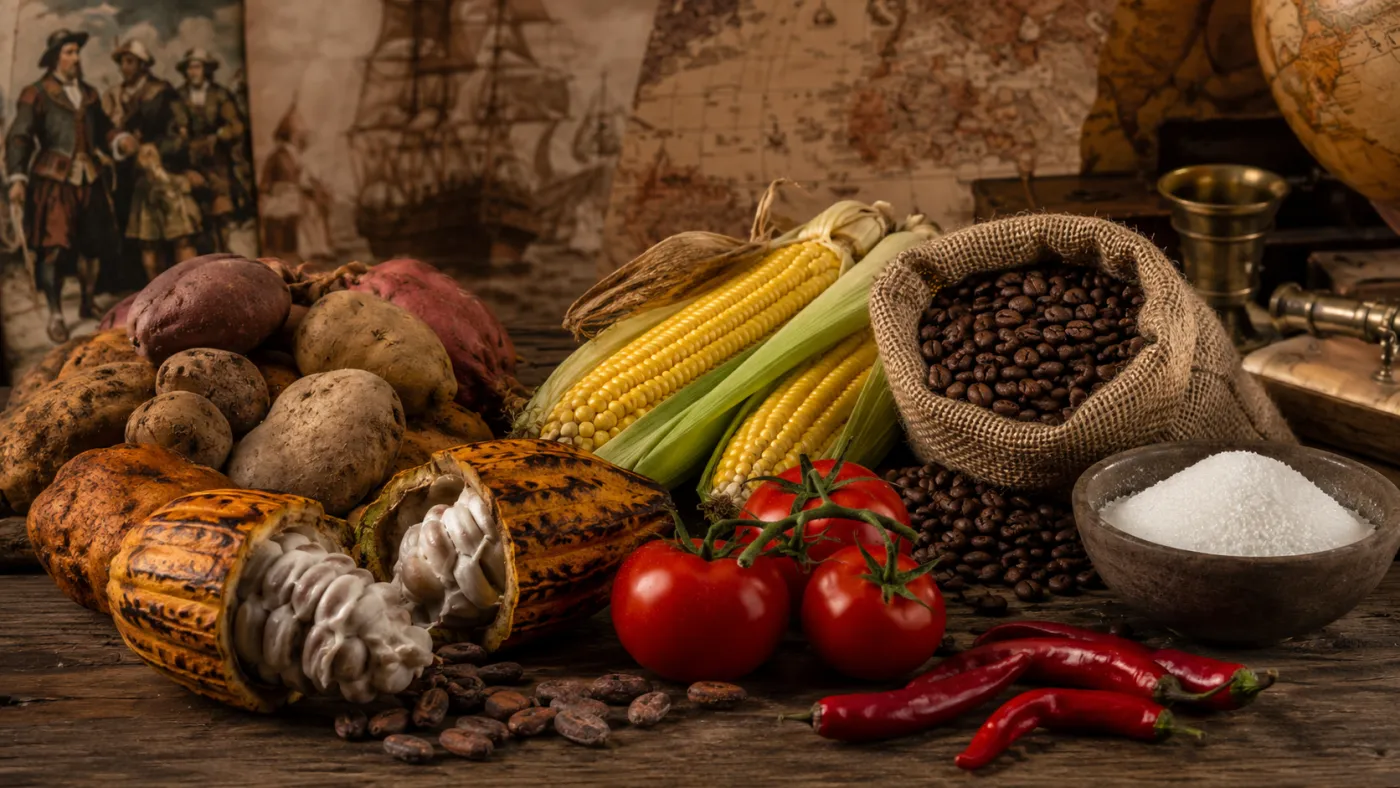 Alimentos como batata, milho, café, açúcar, tomate e pimenta ajudaram a transformar hábitos, economias e culturas ao redor do mundo.