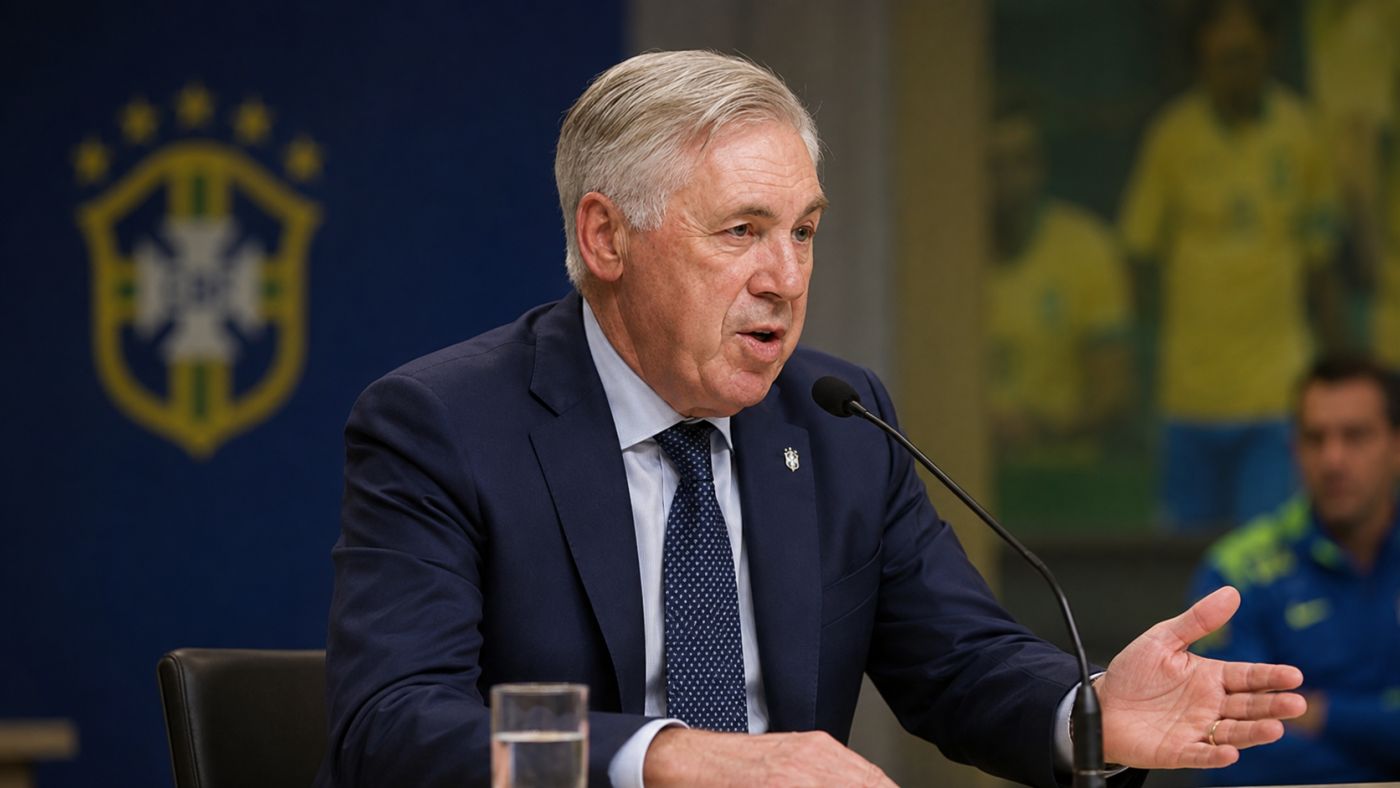 Carlo Ancelotti fará no dia 9 de setembro a primeira convocação da Seleção Brasileira após a Copa do Mundo de 2026. Foto:
