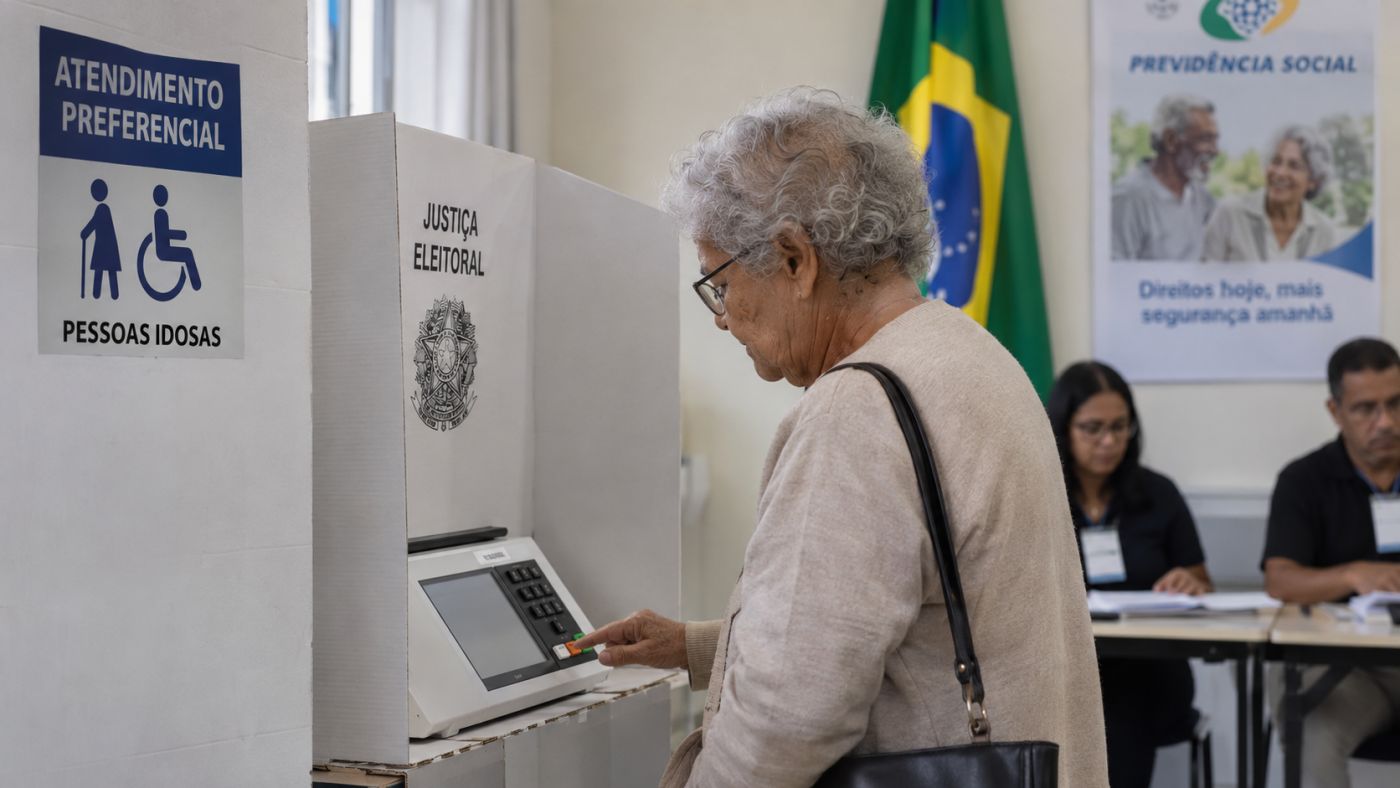 Comparecimento do beneficiário às urnas poderá ser identificado automaticamente pelo INSS e utilizado como Prova de Vida.