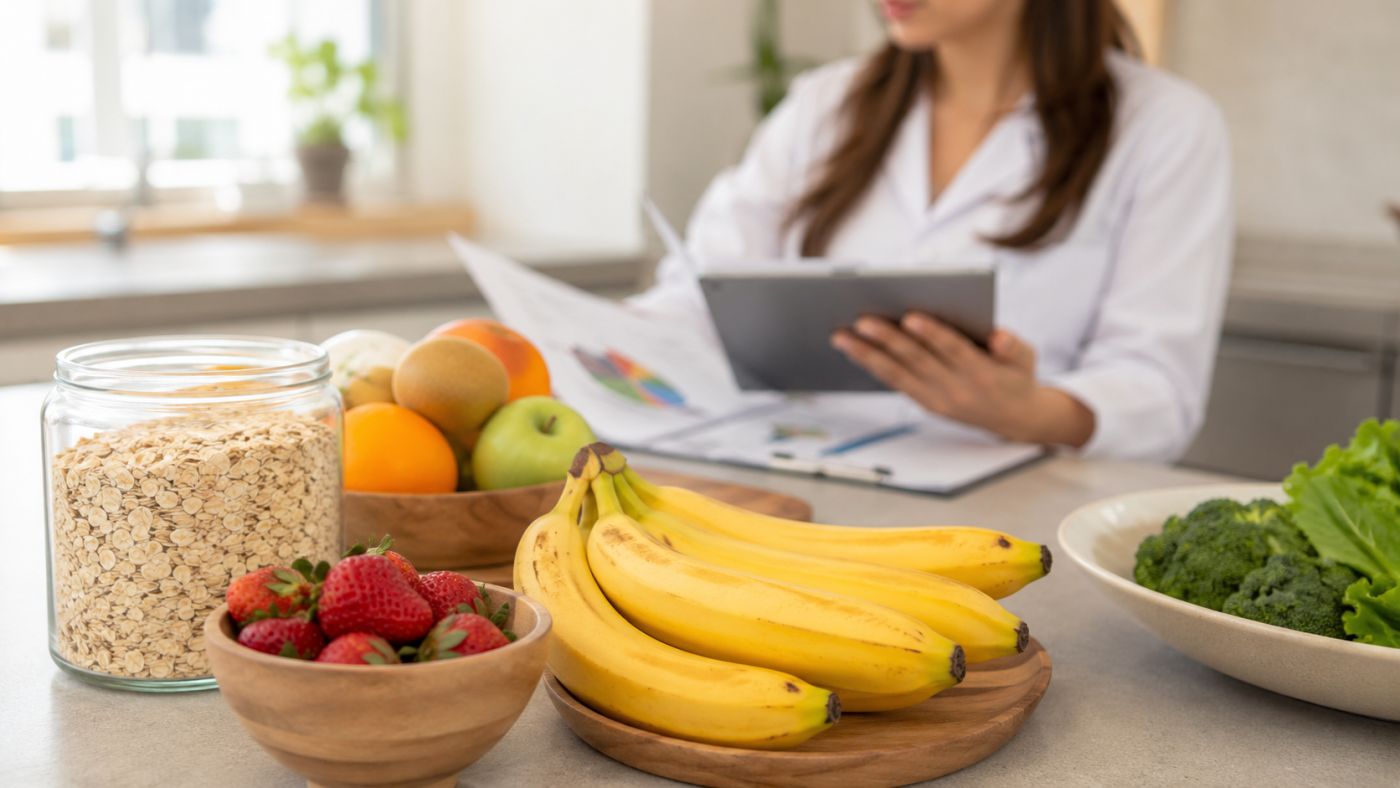 Banana fornece fibras, potássio e outros nutrientes, mas não substitui tratamento médico para doenças do fígado.