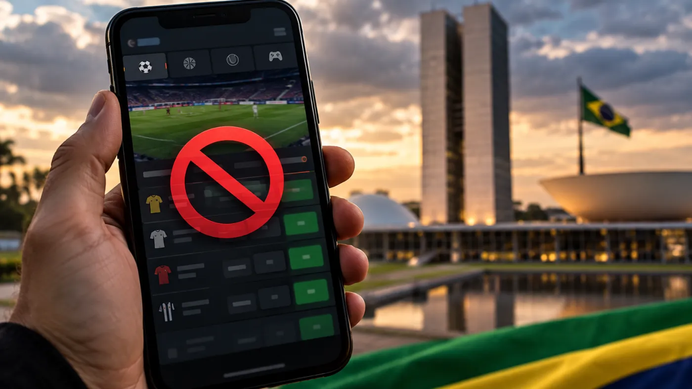 imagem ilustrativa representa o impacto de medidas que podem restringir ou encerrar a atuação de plataformas de apostas online no país.