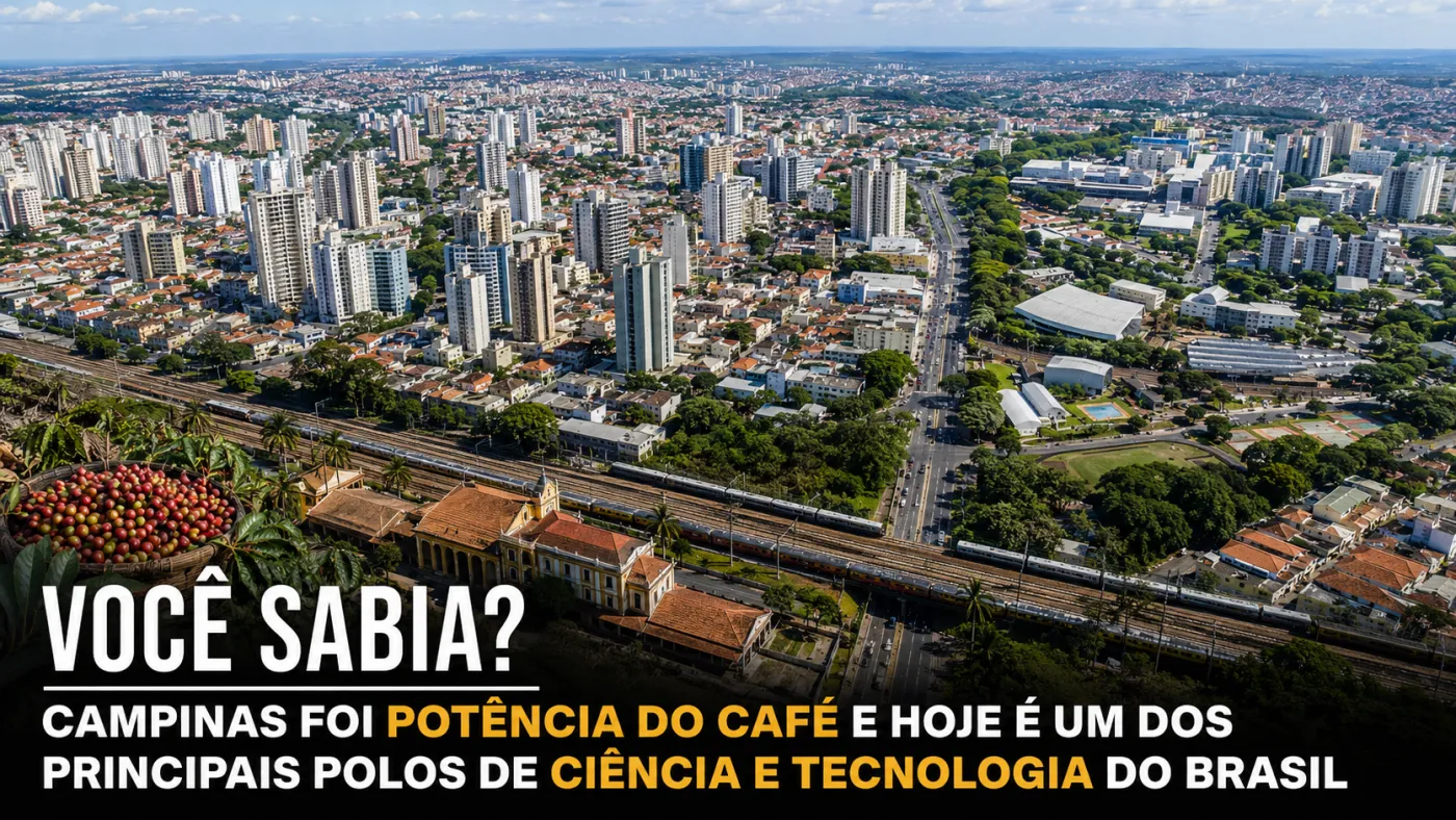 Vista de Campinas, uma das maiores cidades do interior paulista e importante polo de ciência e tecnologia. Foto: Prefeitura de Campinas