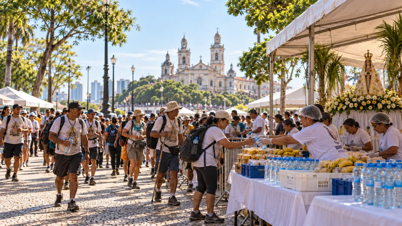 Casa de Plácido recebe peregrinos que chegam a Belém para o Círio de Nazaré, oferecendo alimentação, descanso e cuidados após longas jornadas de fé.