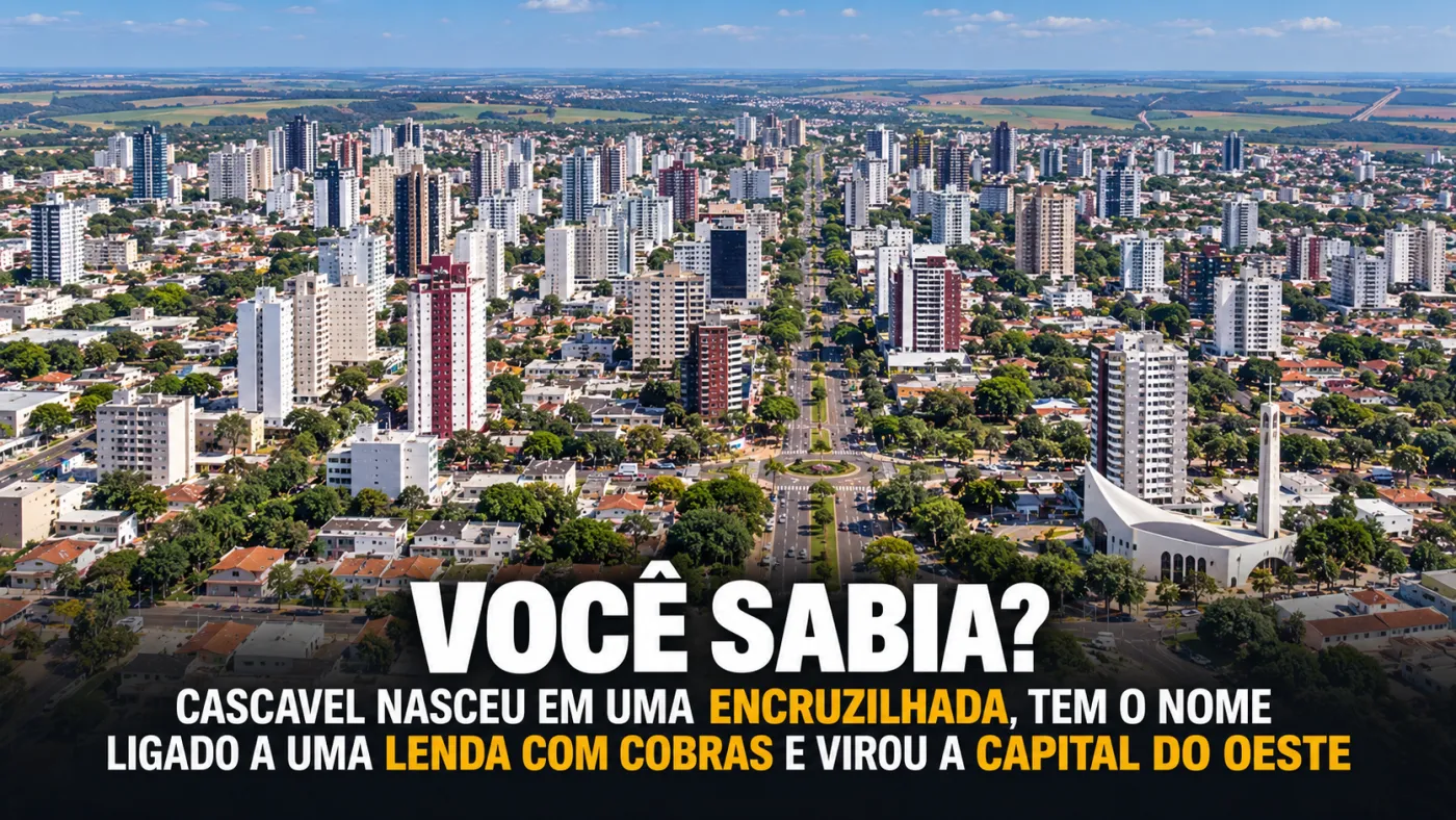 Vista de Cascavel, no Oeste do Paraná, município que se consolidou como importante polo regional. Foto: Prefeitura de Cascavel.