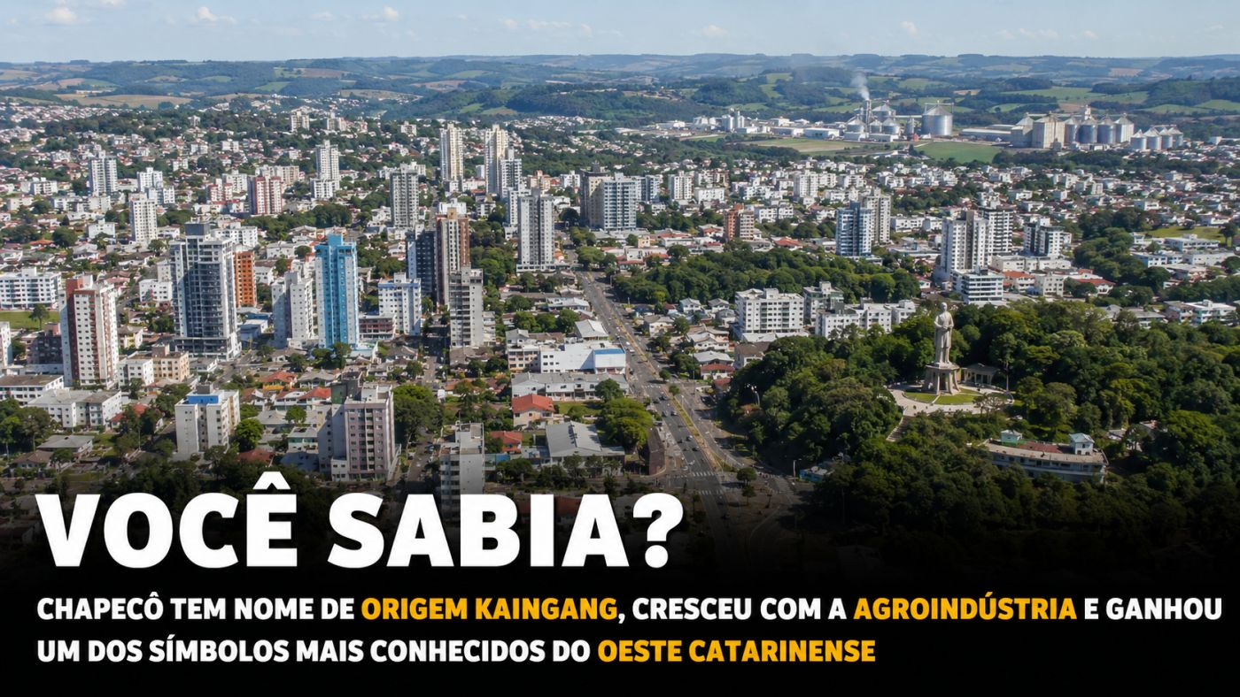 Vista de Chapecó, principal centro urbano do Oeste de Santa Catarina e referência regional da agroindústria. Foto: