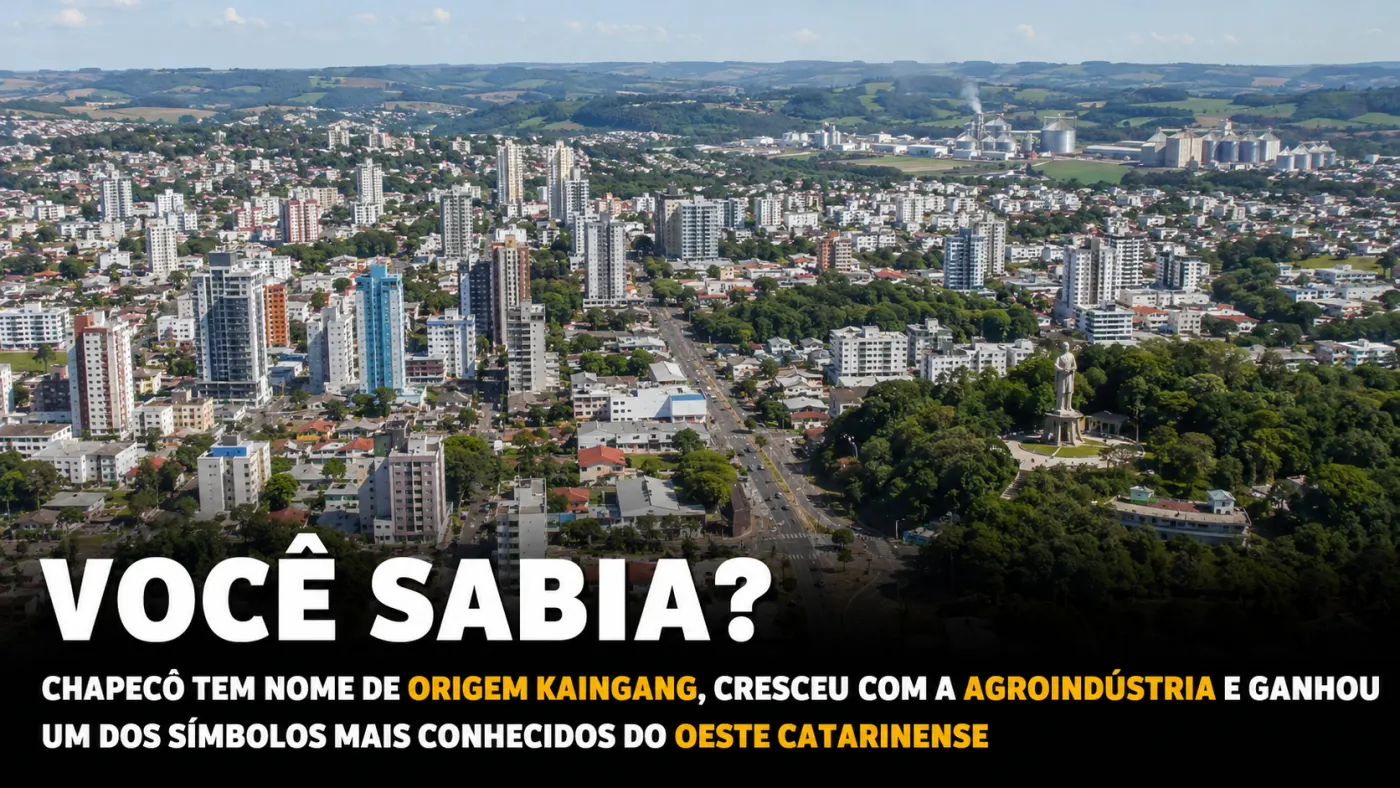 Vista de Chapecó, principal centro urbano do Oeste de Santa Catarina e referência regional da agroindústria. Foto: Prefeitura de Chapecó