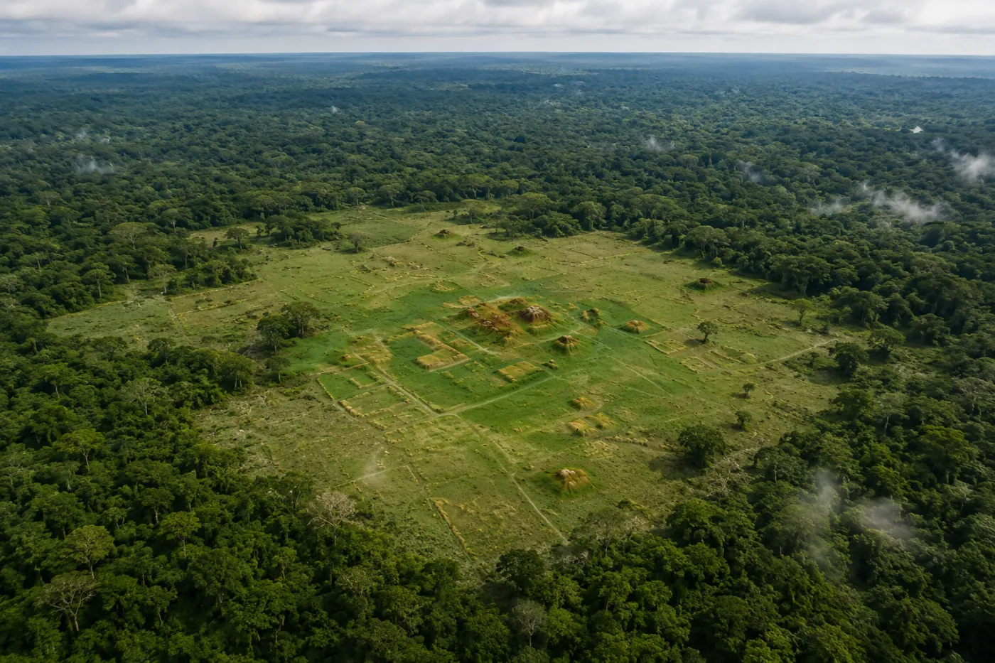 Escaneamento a laser revelou centenas de estruturas arqueológicas sob a floresta amazônica.