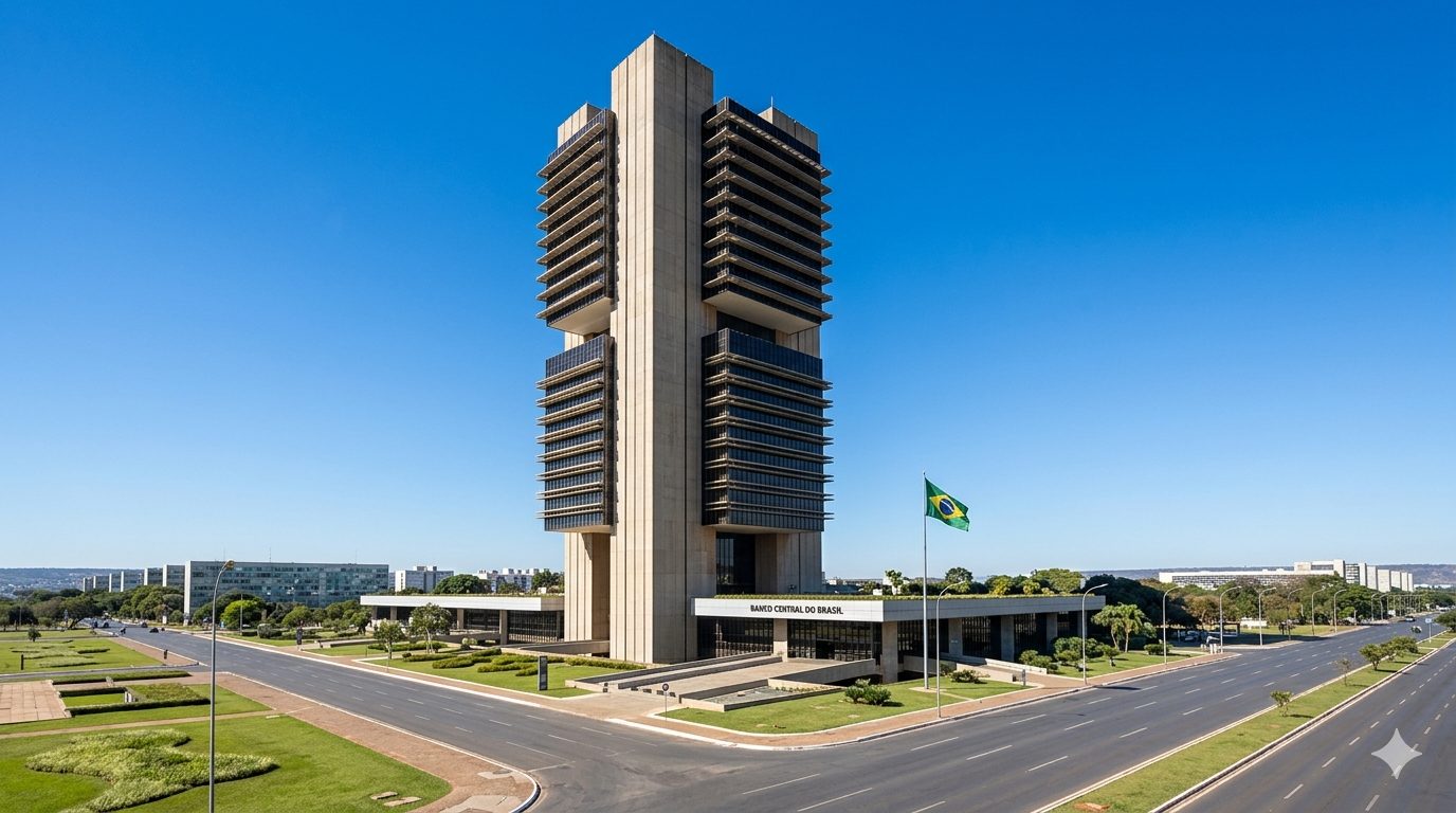 Sede do Banco Central do Brasil, em Brasília; comitê reduziu a taxa Selic para 14,25% ao ano em decisão unânime.