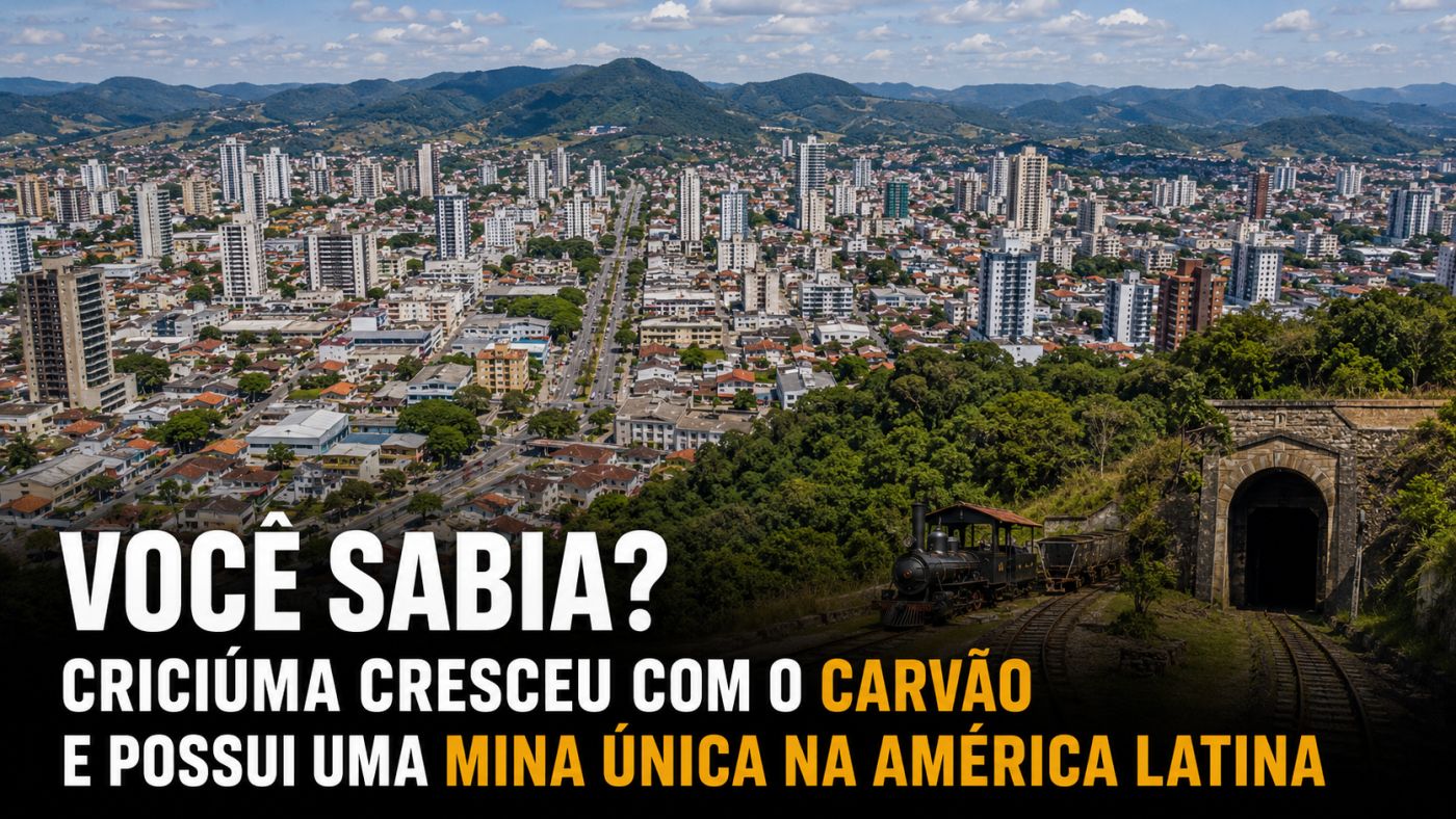 Vista aérea de Criciúma. Foto: Secretaria Municipal de Turismo