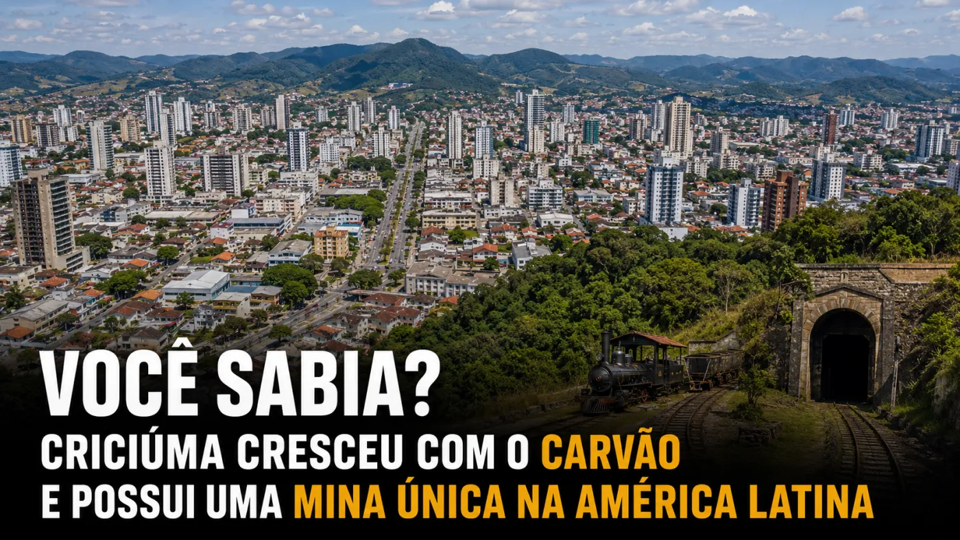 Vista aérea de Criciúma. Foto: Secretaria Municipal de Turismo