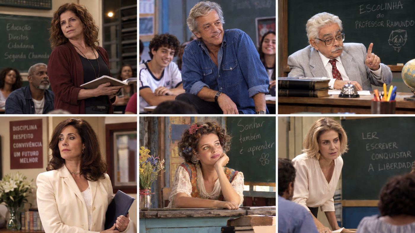 Personagens de novelas, séries e programas de humor ajudaram a retratar diferentes gerações de professores na televisão