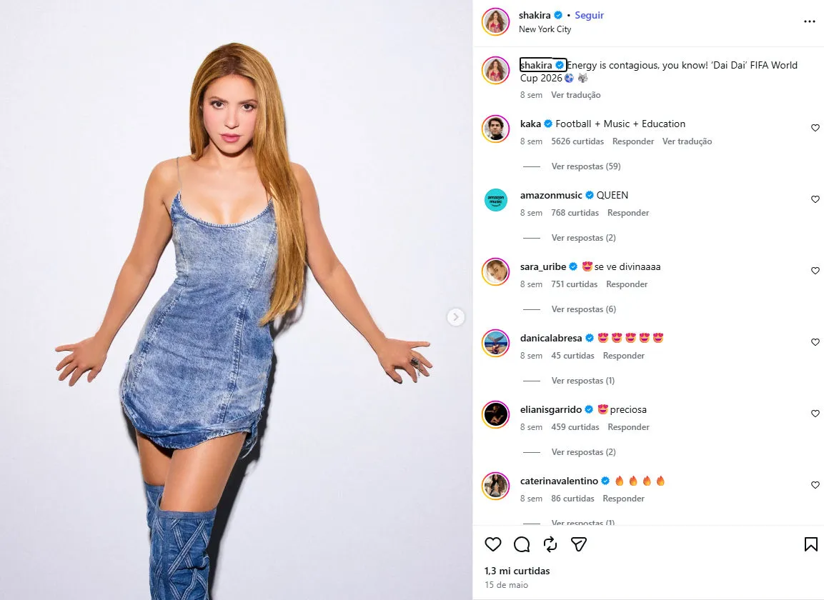 Rotina de Shakira combina alimentação planejada e preparação física para os shows.