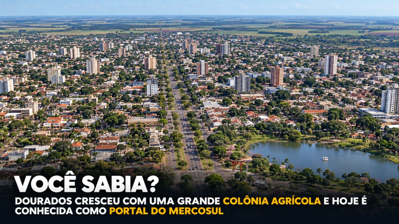 Vista de Dourados, no sul de Mato Grosso do Sul, município que se consolidou como importante polo regional. Foto: