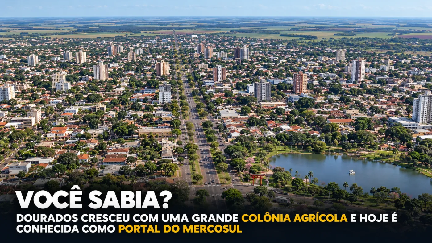 Vista de Dourados, no sul de Mato Grosso do Sul, município que se consolidou como importante polo regional. Foto: Prefeitura de Dourados.