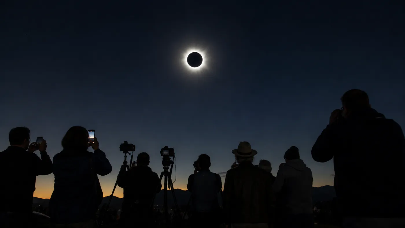 Eclipse solar total acontece nesta quarta-feira (12), mas não será visível do Brasil.