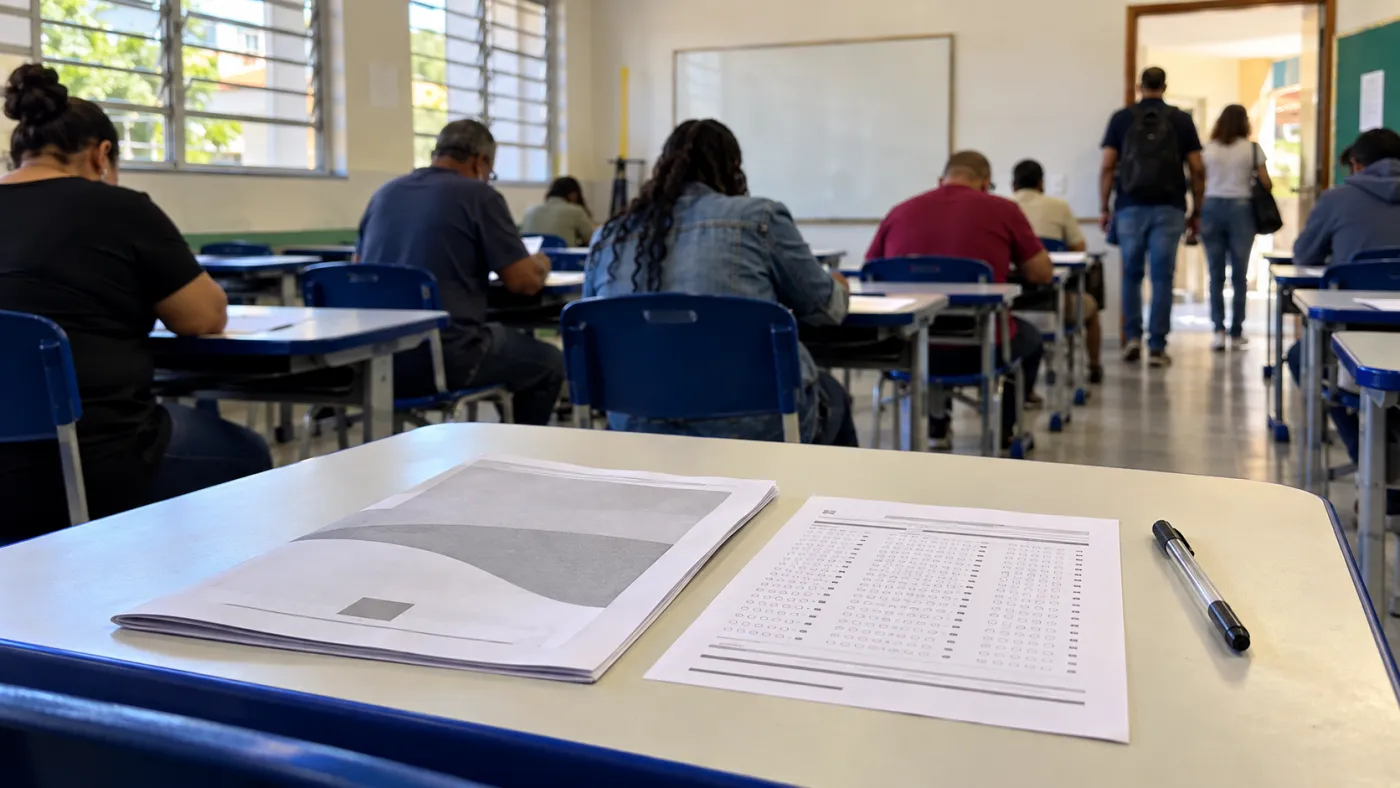Participantes autorizados para a reaplicação do Encceja 2026 já podem consultar o local de prova no sistema do Inep.