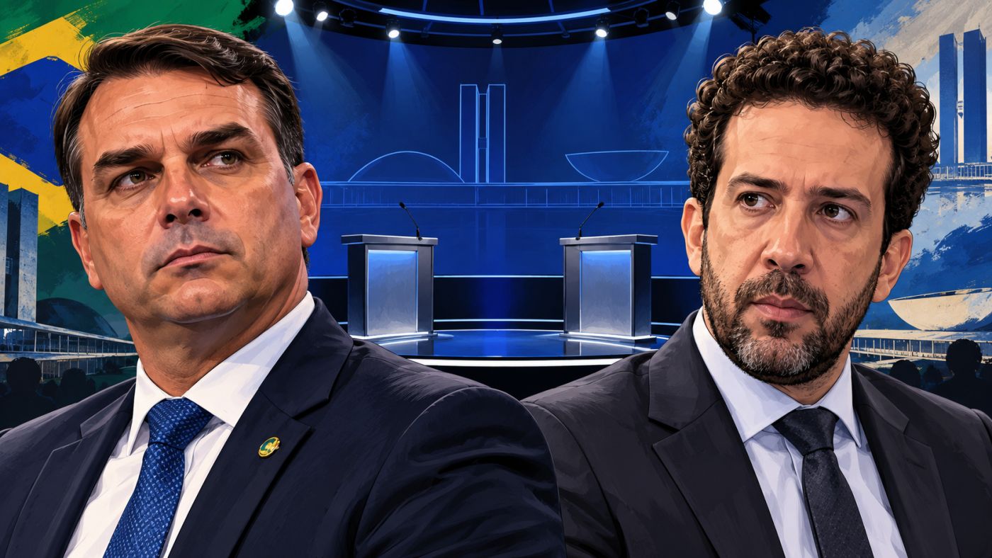 Campanha de Flávio Bolsonaro convida Leandra Guedes, ex-companheira de André Janones, para o debate presidencial desta