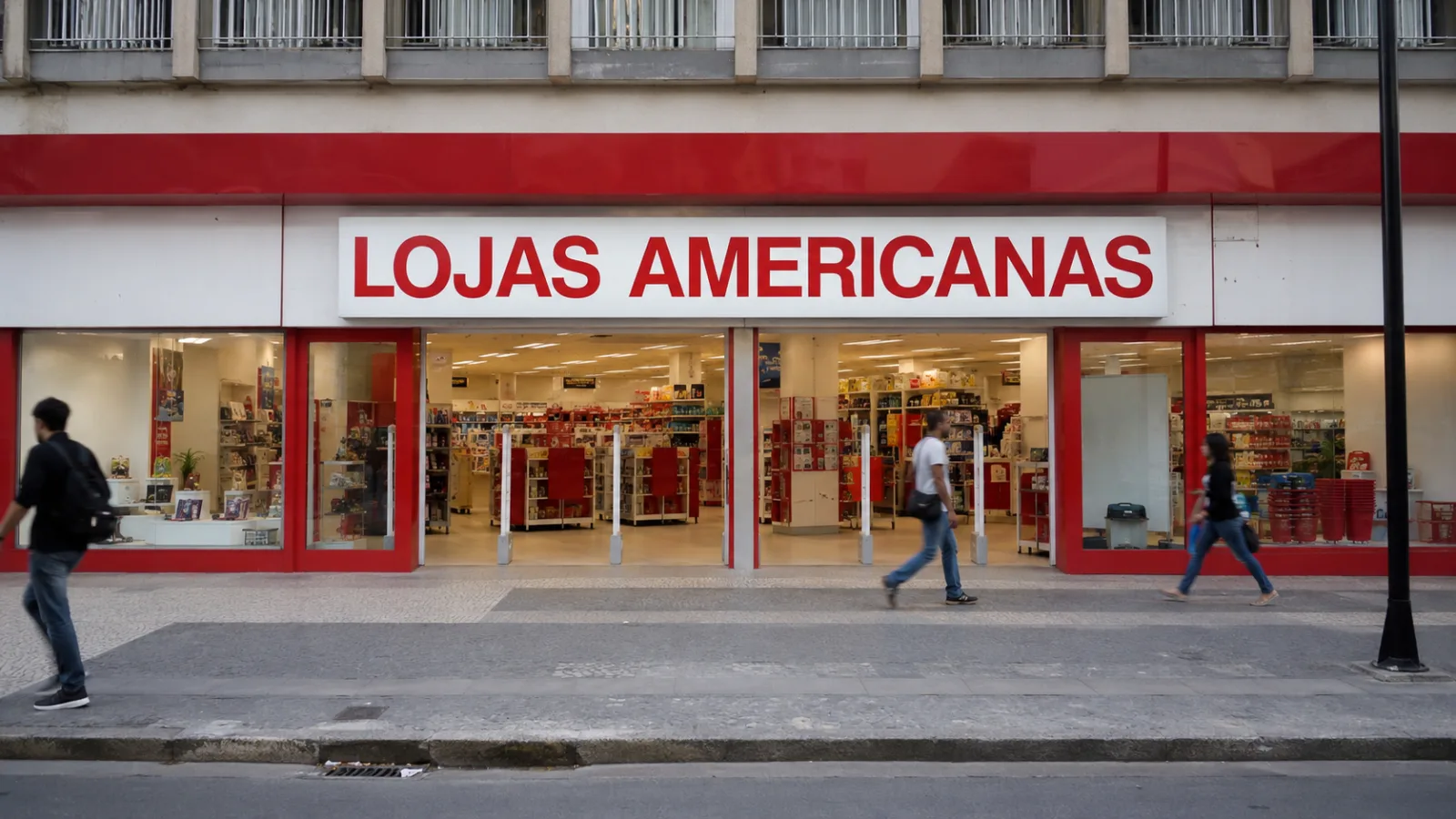 Fachada de loja das Americanas; Polícia Federal apura fraude contábil bilionária revelada pela varejista em 2023.