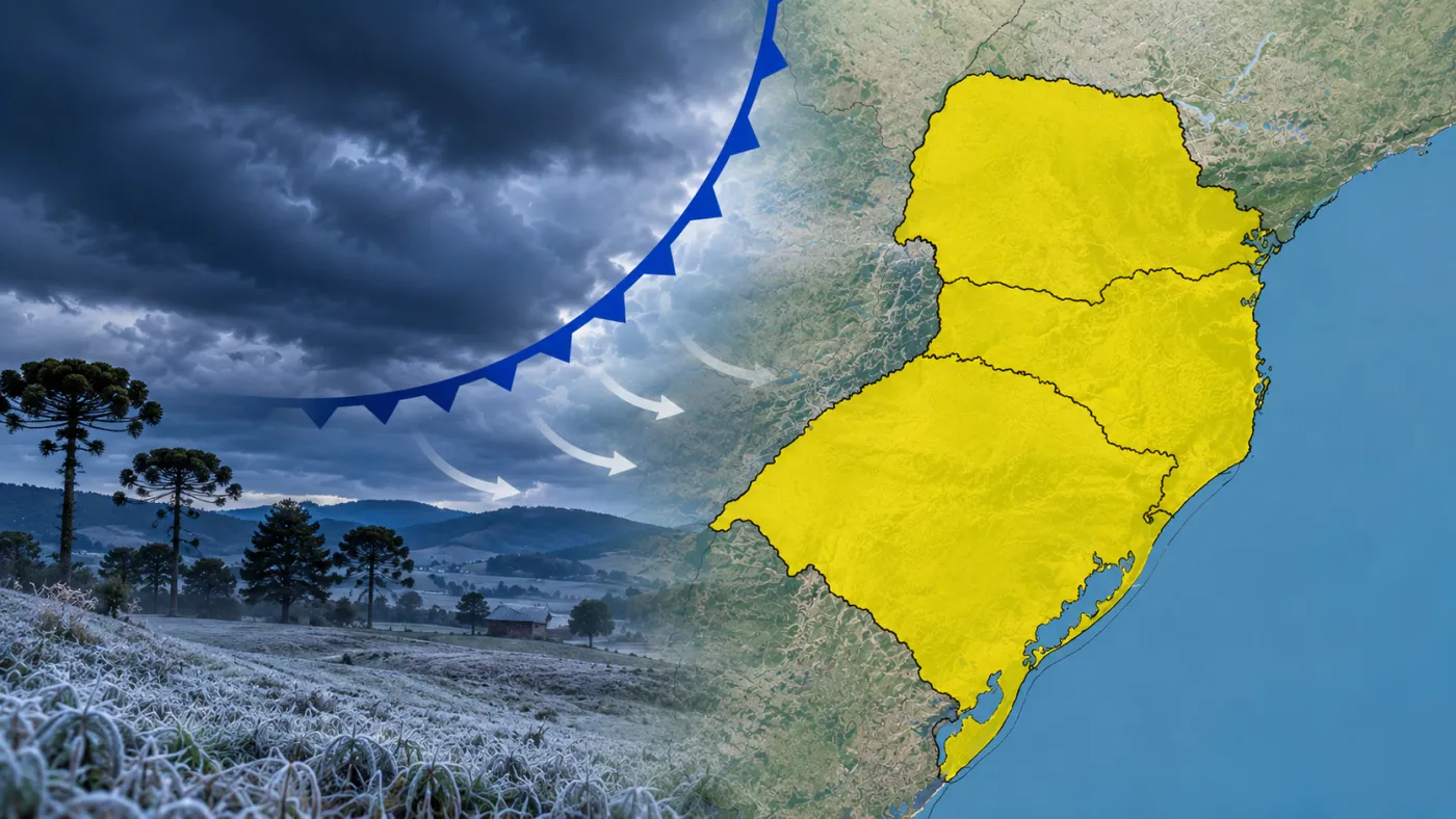 Inmet alerta para forte queda das temperaturas no Sul no sábado (22) e possibilidade de geada na madrugada de domingo (23). Foto ilustrativa.