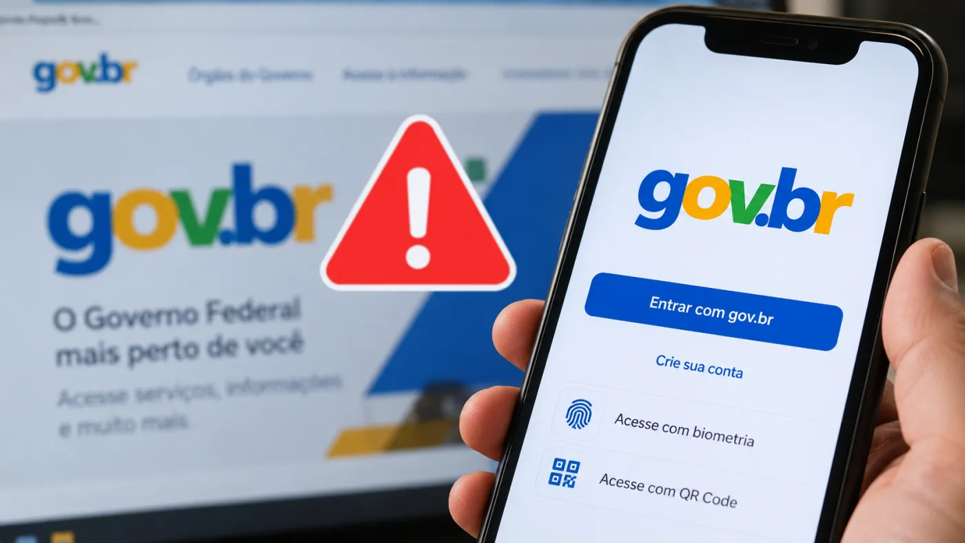 Gov.br apresenta instabilidade nesta segunda-feira (28), com usuários relatando dificuldades para acessar a plataforma e serviços que utilizam a conta do governo federal para autenticação.