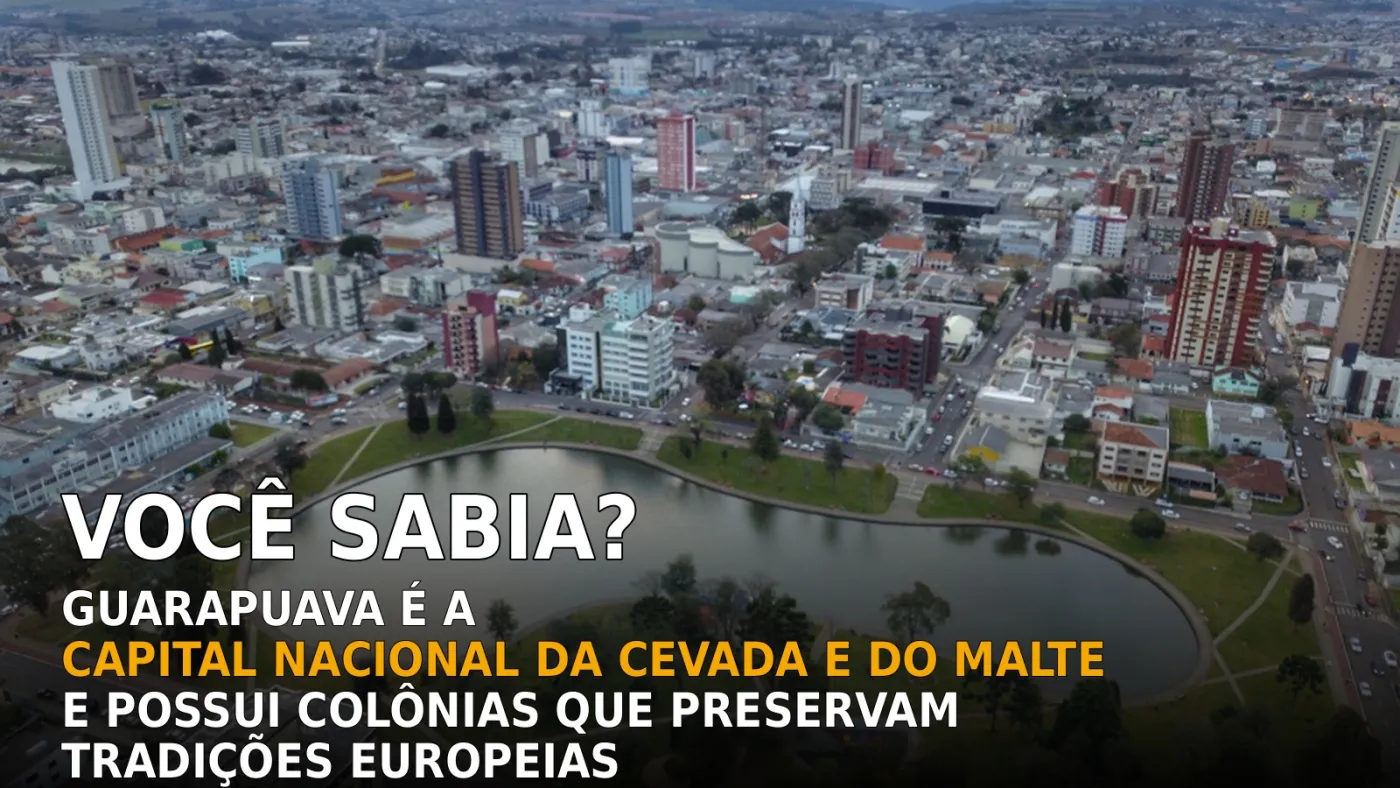 Vista panorâmica de Guarapuava, no Centro-Sul do Paraná. Foto: Prefeitura de Guarapuava