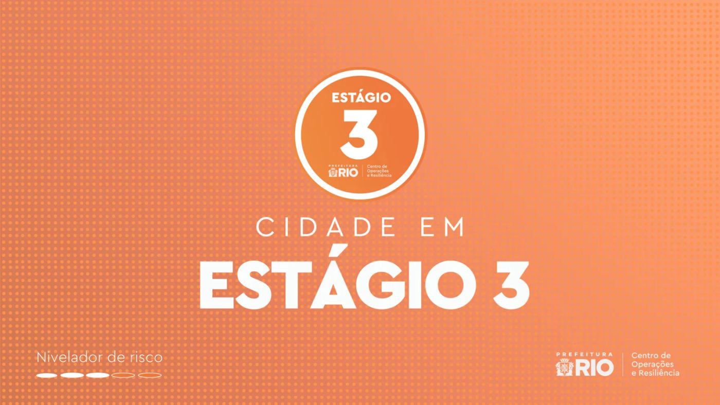 Cidade do Rio entra em Estágio 3, o terceiro em uma escala de cinco — Foto: Reprodução/ Centro de Operações Rio