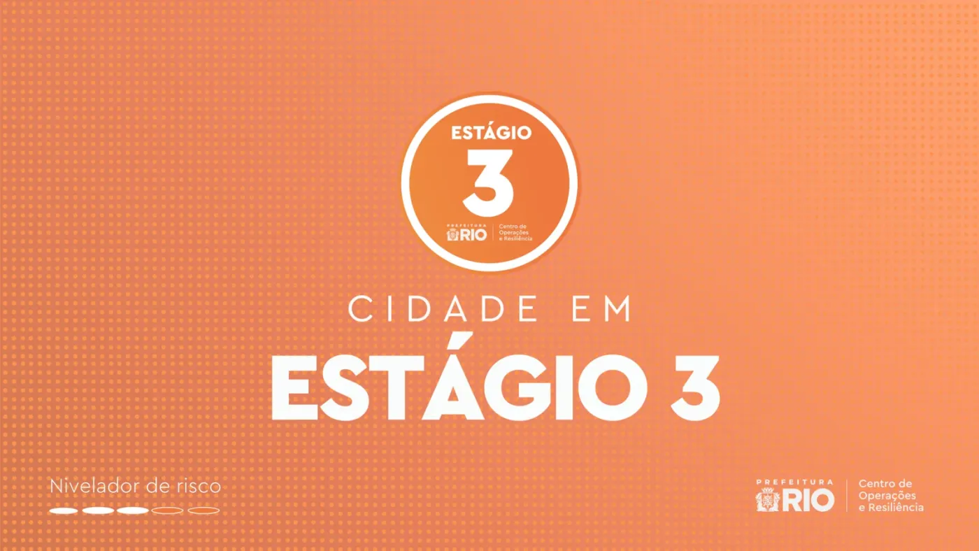 Cidade do Rio entra em Estágio 3, o terceiro em uma escala de cinco — Foto: Reprodução/ Centro de Operações Rio
