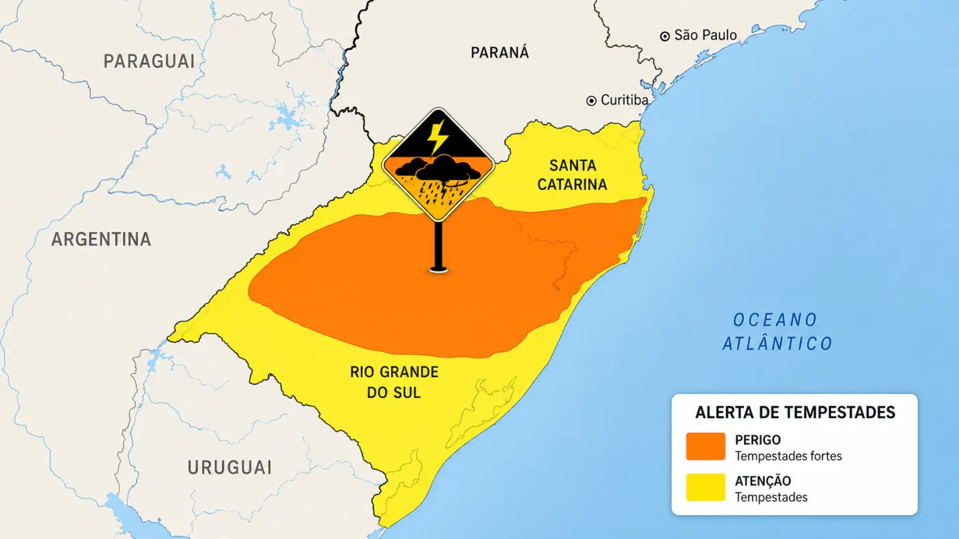 Mapa Região Sul - Imagem Reprodução.