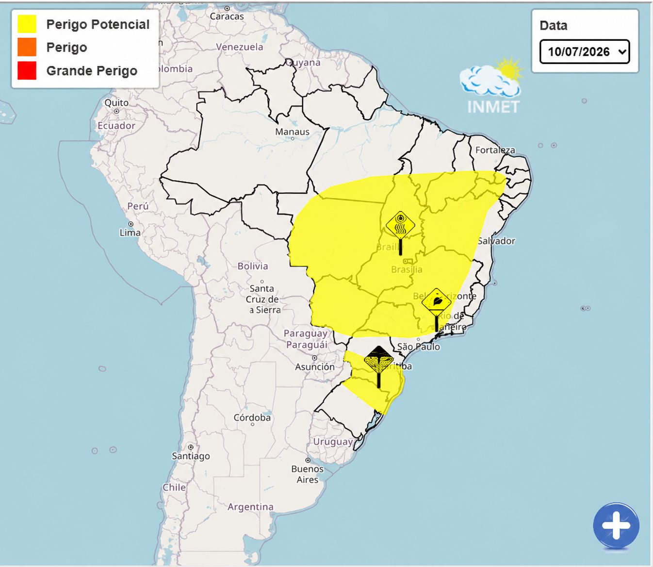 Baixa umidade e risco de geada atingem diferentes regiões do Brasil nesta sexta-feira.