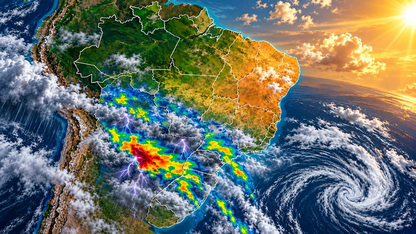 Forte instabilidade deve provocar chuva volumosa no Paraná e em outras áreas do Sul durante o feriadão, com pontos do Oeste