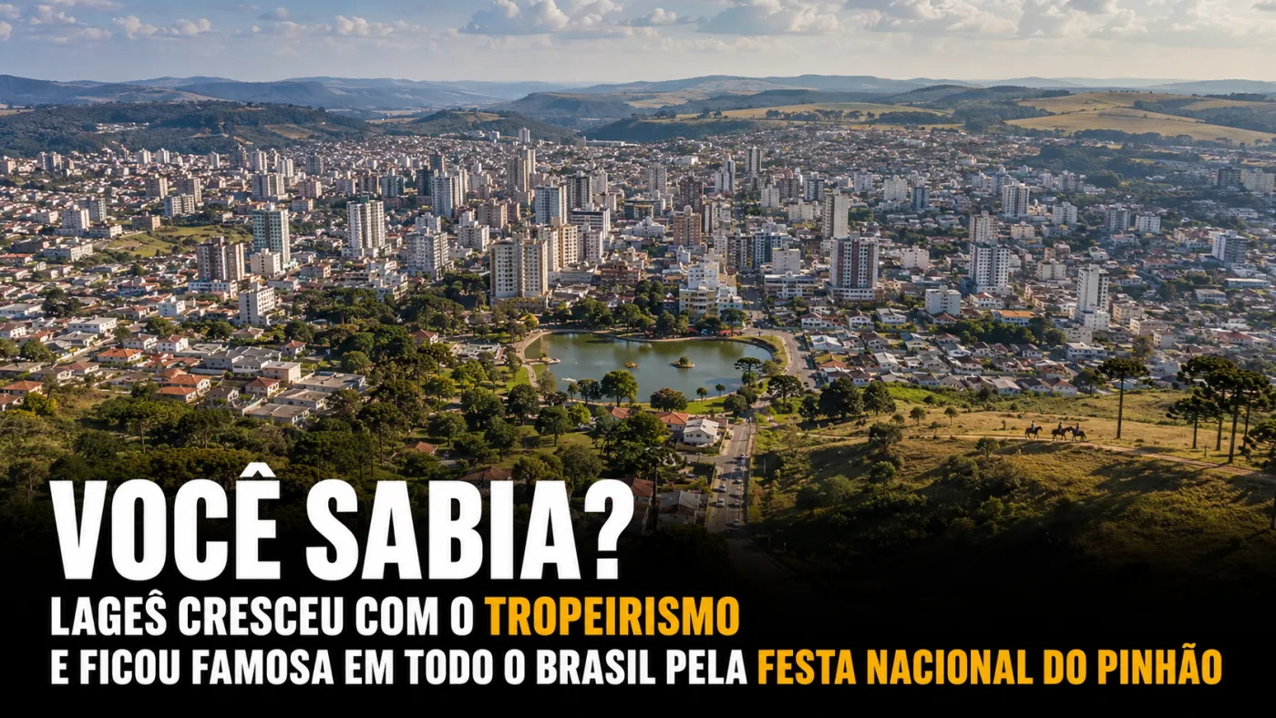 Vista de Lages, principal cidade da Serra Catarinense. Foto: Imagem Reprodução/IA Clickfato