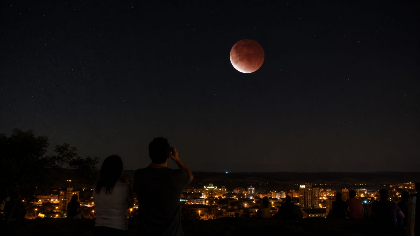 Eclipse lunar parcial poderá encobrir quase 94% do disco da Lua durante a madrugada.