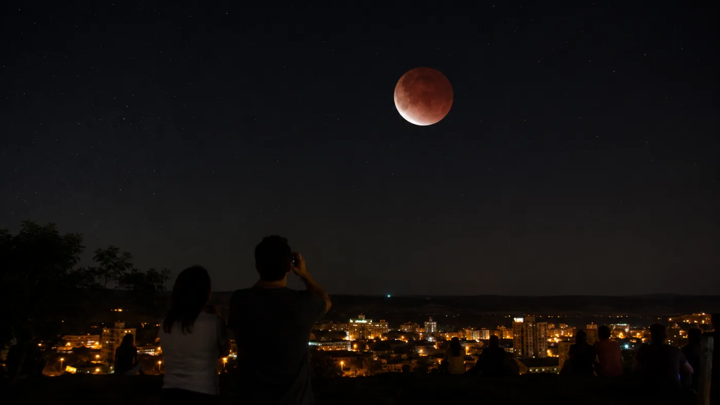 Eclipse lunar parcial poderá encobrir quase 94% do disco da Lua durante a madrugada.