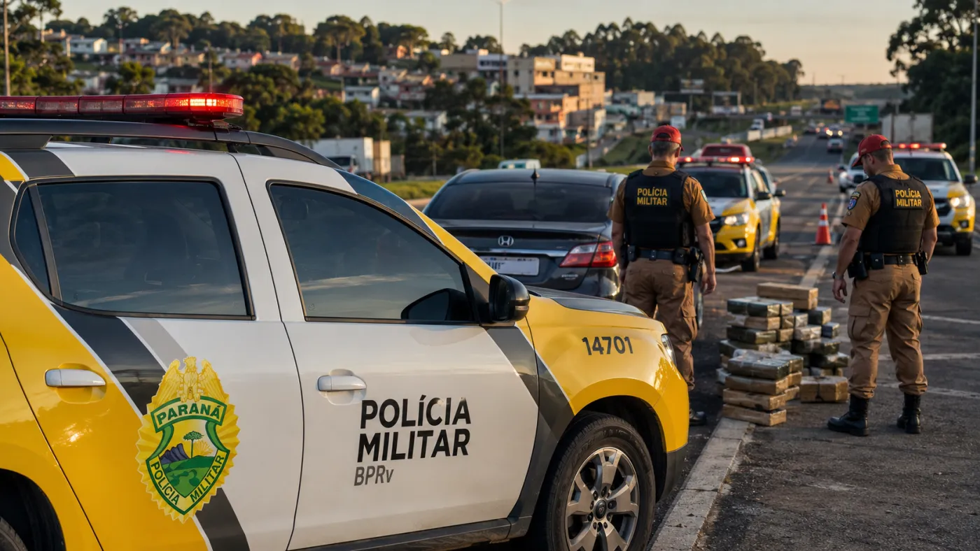 Apreensões de drogas, arma e prisões mobilizaram forças de segurança em diferentes regiões do Paraná nesta segunda-feira (31).