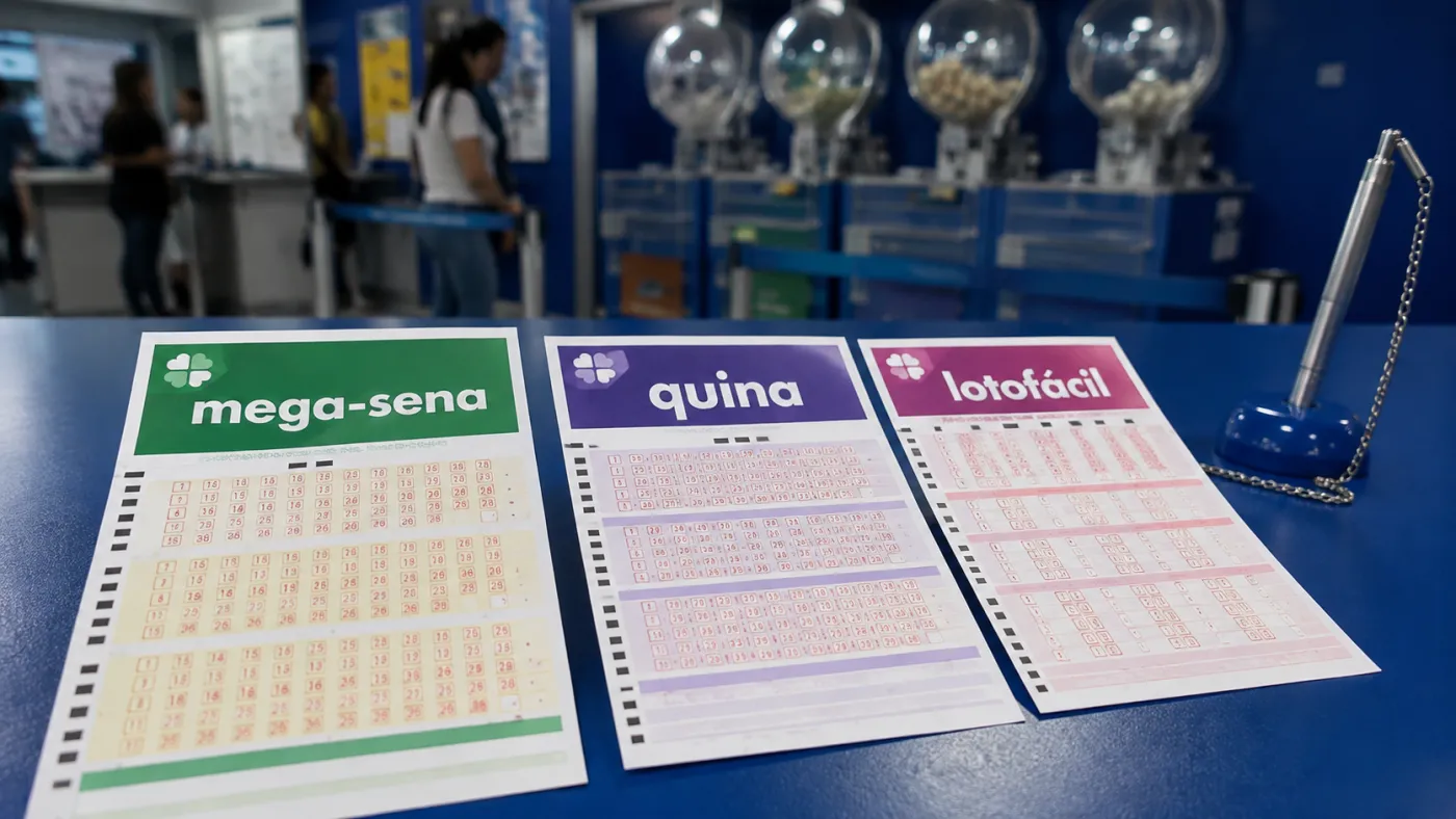 Mega-Sena, Quina e Lotofácil estão acumuladas para os sorteios deste domingo (30); estimativas de prêmio somam R$ 44,2 milhões.