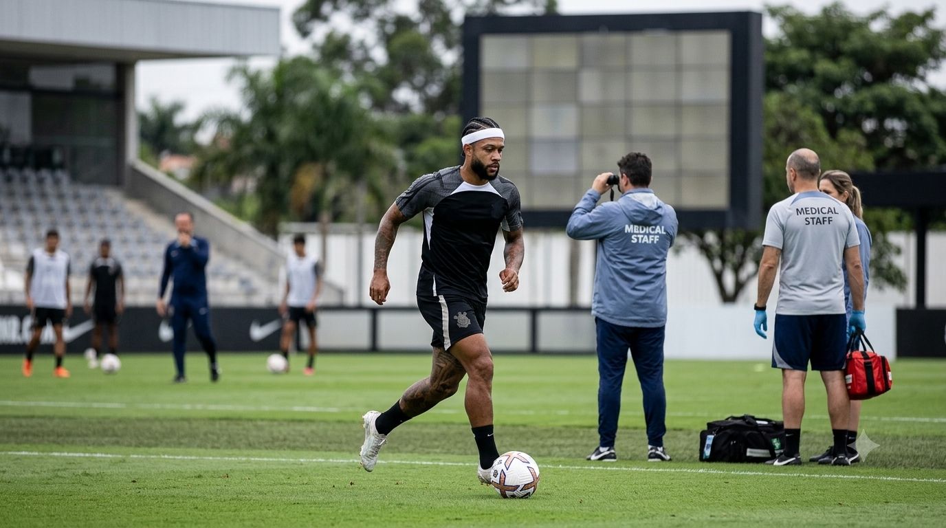Memphis Depay aceitou renovar contrato com o Corinthians por dois anos, porém o clube exige exames médicos antes da