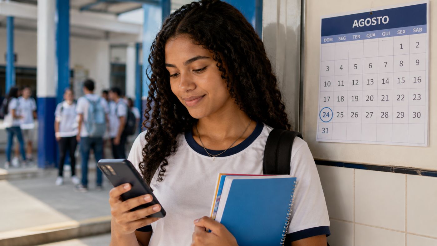 Estudantes recebem nova parcela de R$ 200 do Pé-de-Meia a partir de 24 de agosto. Foto: Imagem ilustrativa.