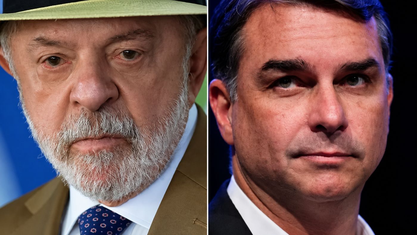 Lula e Flávio Bolsonaro aparecem tecnicamente empatados em cenários de primeiro e segundo turno na pesquisa Meio/Ideia