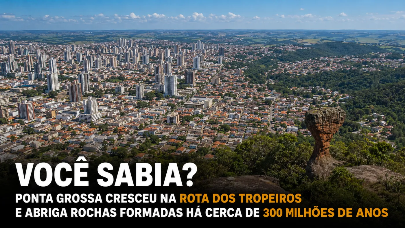 Vista de Ponta Grossa, nos Campos Gerais do Paraná. Foto: Arquivo AEN/Governo do Paraná