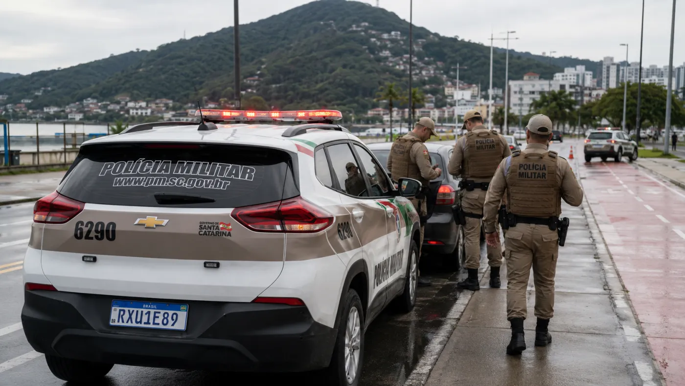 Ocorrências mobilizaram equipes da Polícia Militar em diferentes regiões de Santa Catarina durante o domingo (30).
