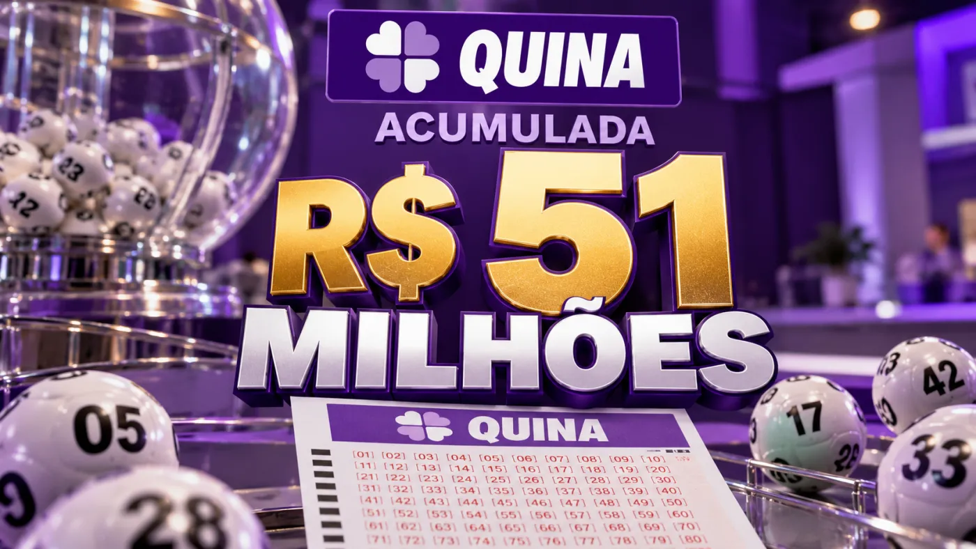 Quina acumulou no concurso 7145 e o próximo sorteio, nesta segunda-feira (19), tem prêmio estimado em R$ 51 milhões.