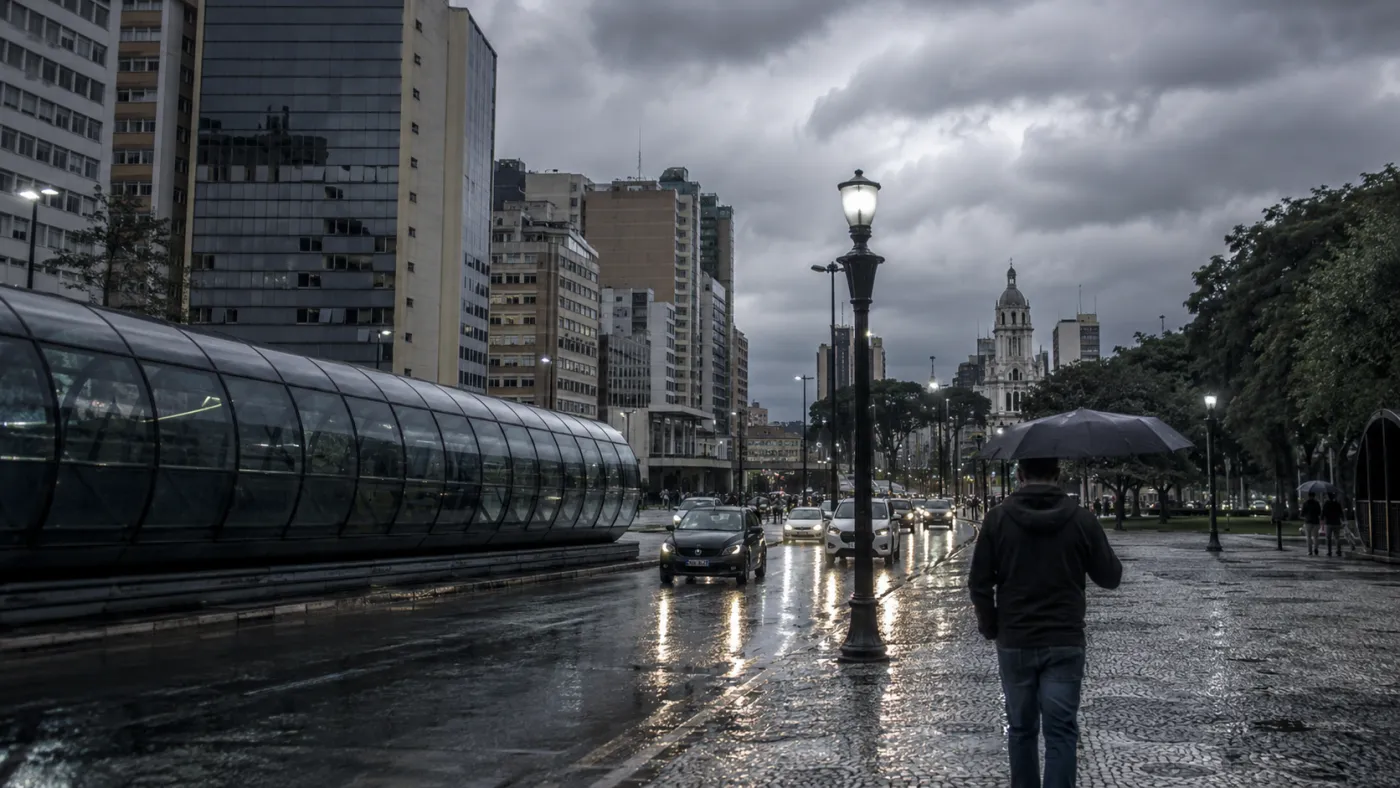 Foto chuva Curitiba/Pr - foto reprodução