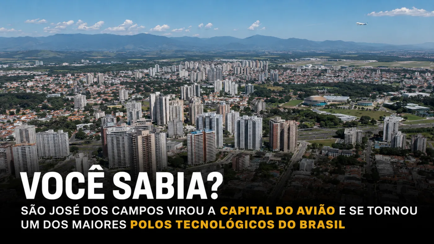 Vista de São José dos Campos, no Vale do Paraíba, cidade reconhecida como Capital Estadual da Indústria Aeroespacial. Foto: Prefeitura de São José dos Campos