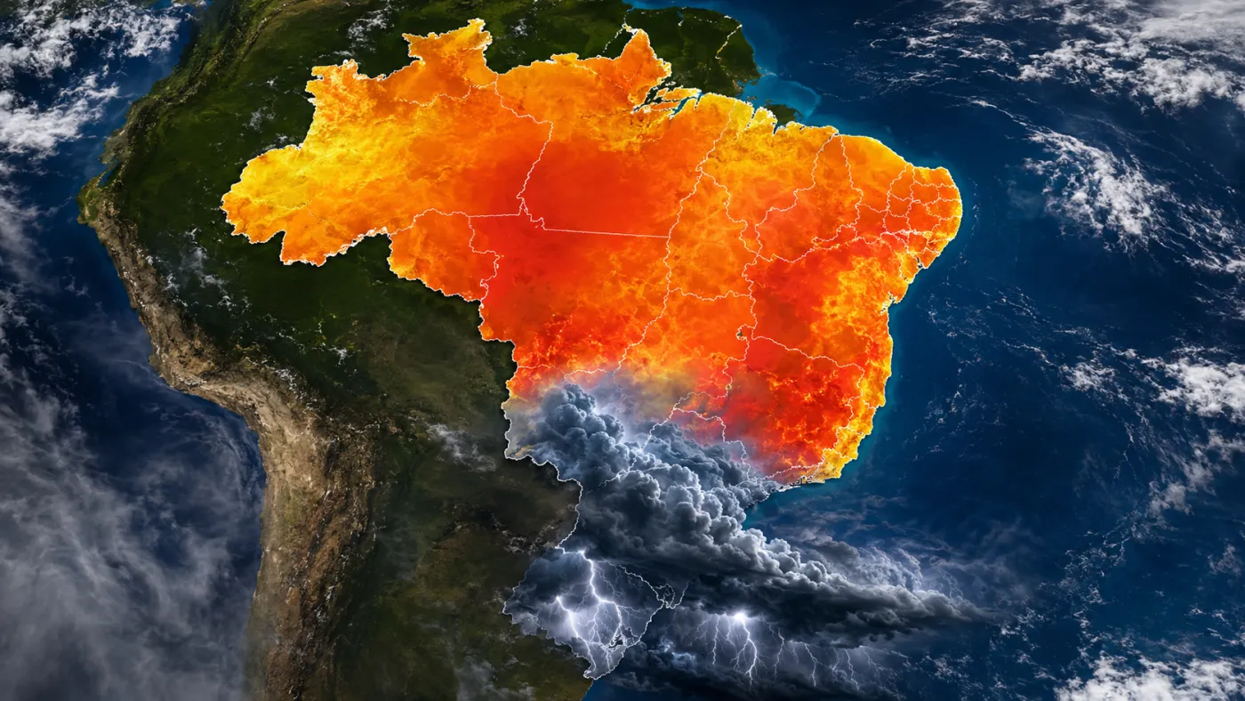Inmet monitora tempestades no Sul e possibilidade de onda de calor em outras regiões do Brasil.