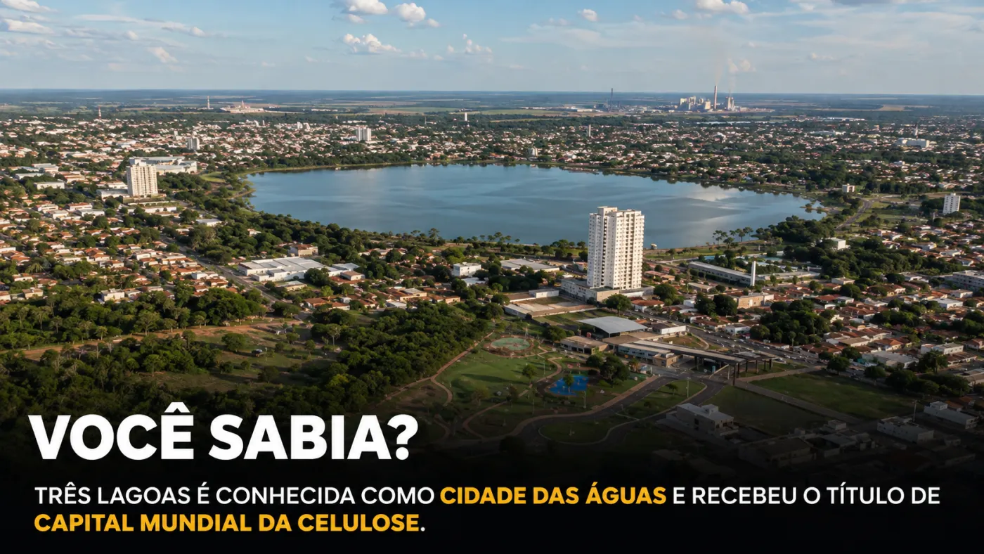 Vista de Três Lagoas, município do leste de Mato Grosso do Sul conhecido como Cidade das Águas e Capital Mundial da Celulose. Foto: Prefeitura de Três Lagoas