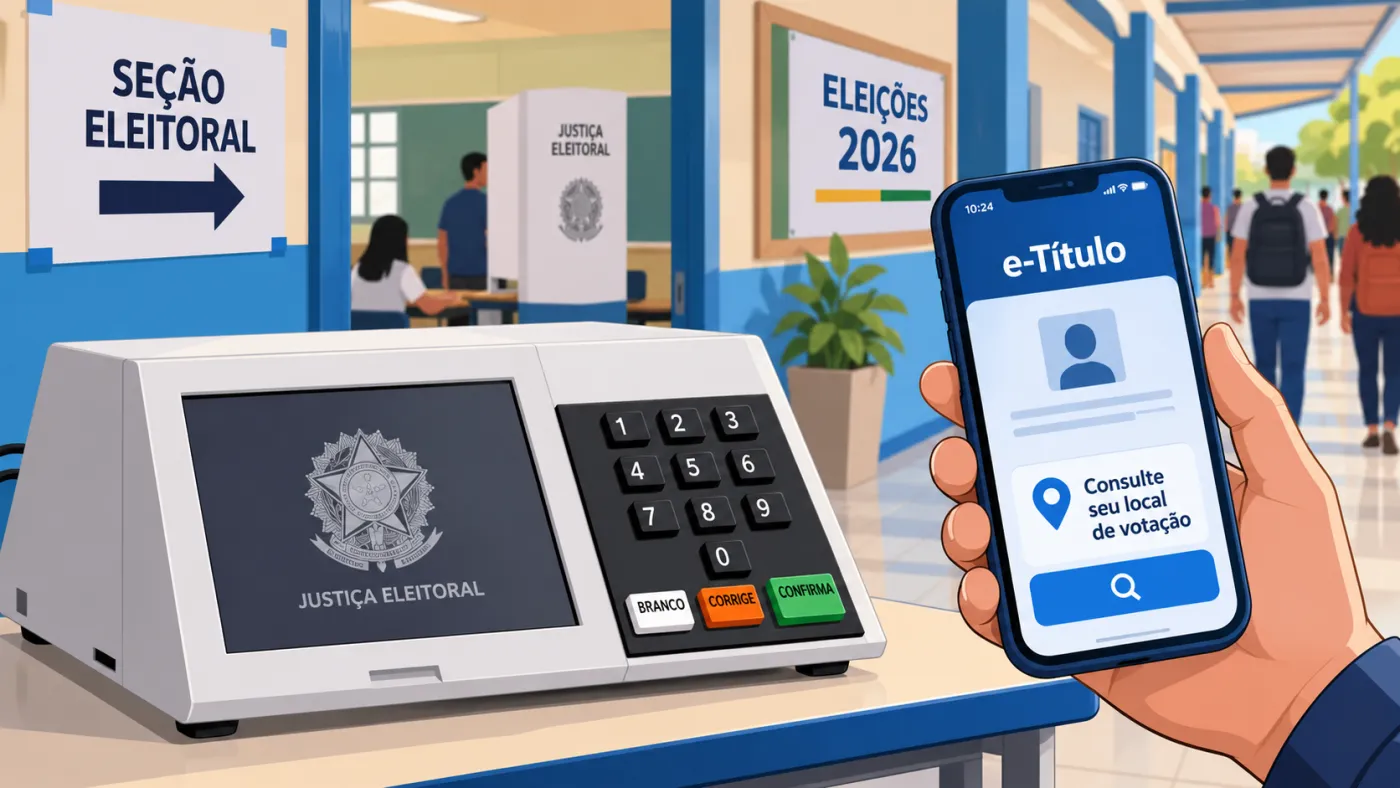 TSE orienta eleitores a conferir o endereço atualizado de suas seções antes do segundo turno das eleições 2026, marcado para domingo, 25 de outubro.