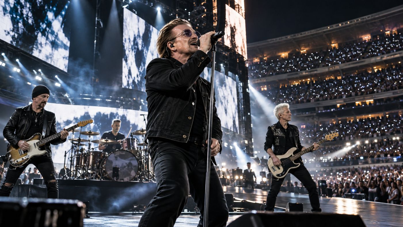U2 confirmou dois shows no MorumBIS, em São Paulo, nos dias 10 e 12 de março de 2027, pela nova turnê mundial da banda.