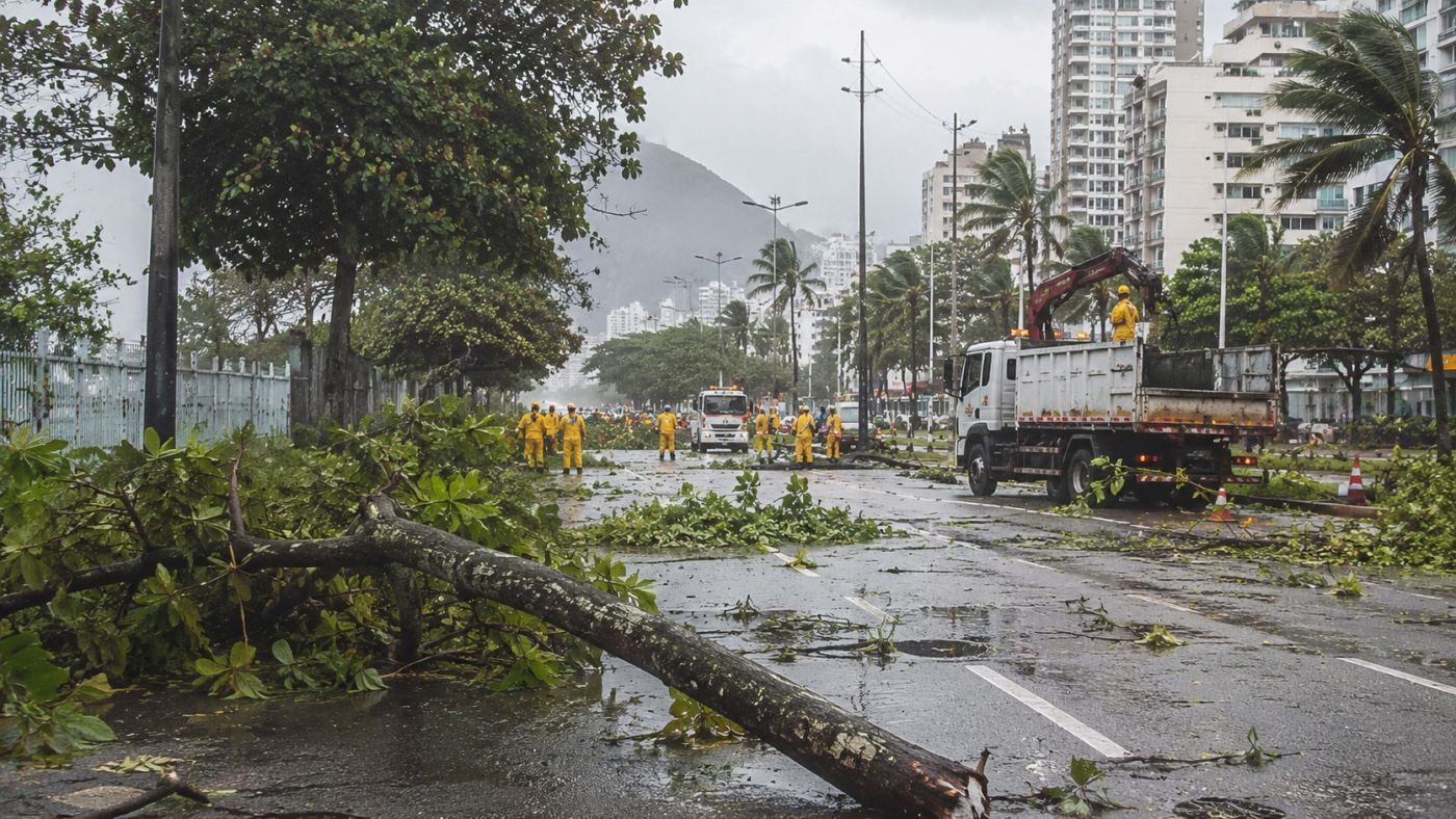 vendaval, Rio de Janeiro, apagão, ventos fortes, falta de energia, temporal, frente fria