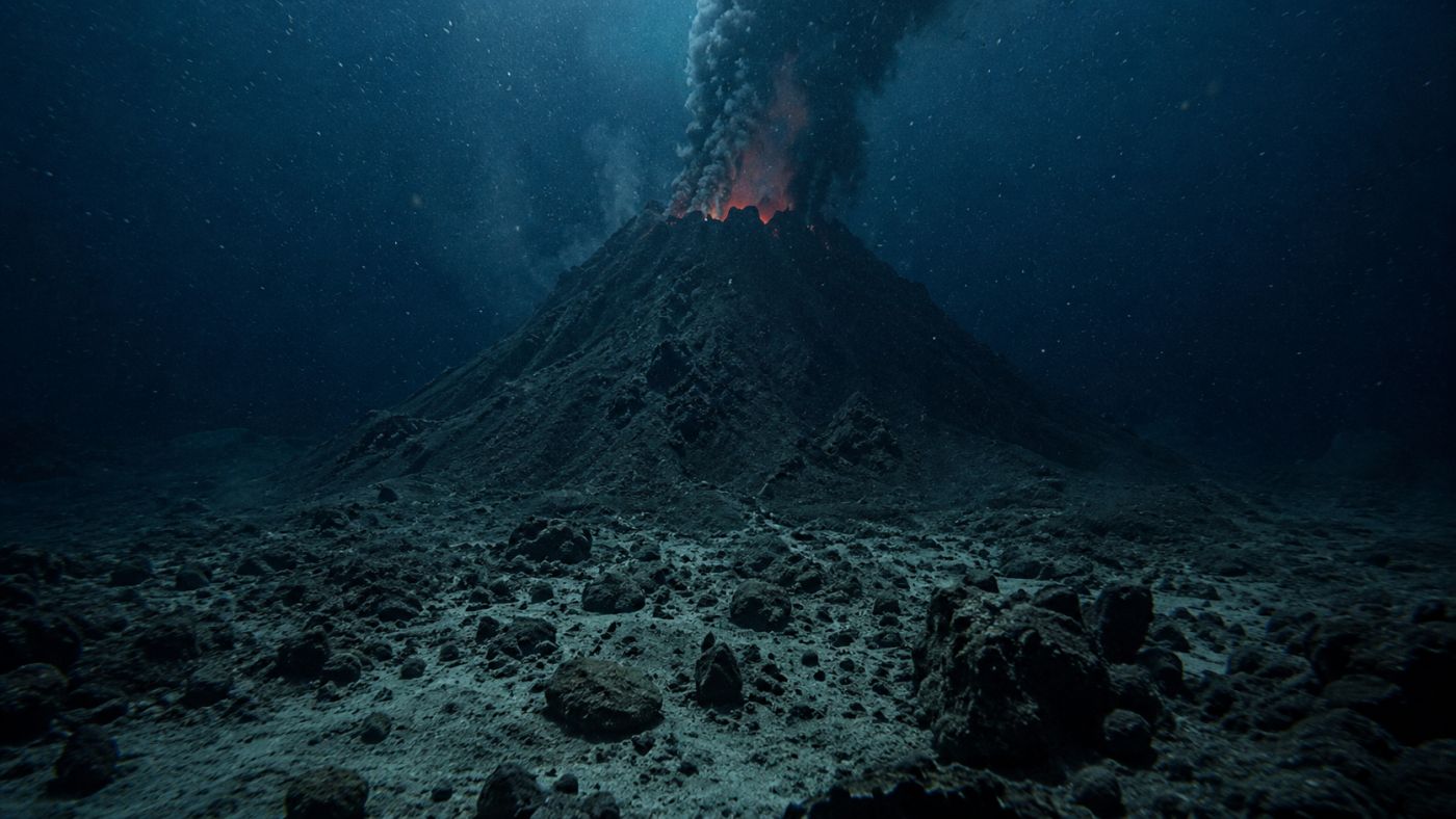 Atividade vulcânica no Mar de Bismarck pode dar origem a uma nova ilha no Pacífico — Foto: Reprodução